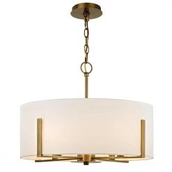 Home Decorators Collection Manhattan 4-Light Aged Brass Chandelier with Cream Colored Drum Shade -Home Decorators Soldes aged brass home decorators collection chandeliers hd 1537 i 1f 1000