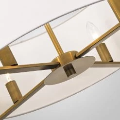 Home Decorators Collection Manhattan 4-Light Aged Brass Chandelier with Cream Colored Drum Shade -Home Decorators Soldes aged brass home decorators collection chandeliers hd 1537 i 44 1000