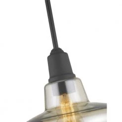 Home Decorators Collection 1-Light Aged Bronze Pendant with Amber Plated Glass Shade and Vintage Bulb -Home Decorators Soldes aged bronze home decorators collection pendant lights hd 1326 i 1f 1000