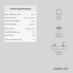 Home Decorators Collection Casun 52 in. LED Indoor Aged Iron Ceiling Fan with Remote Control and Light Kit -Home Decorators Soldes aged iron home decorators collection ceiling fans with lights 11252aiwncn 76 1000