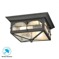 Home Decorators Collection Brimfield 11 in. Aged Iron 2 Light Outdoor Ceiling Flush Mount Light with Clear Seedy Glass Shade 15 Home Decorators Collection Brimfield 11 in. Aged Iron 2 Light Outdoor Ceiling Flush Mount Light with Clear Seedy Glass Shade -Home Decorators Soldes aged iron home decorators collection outdoor flush mount lights hb7045a 292 77 1000