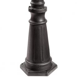 Home Decorators Collection Brimfield 88.5 in. Aged Iron 3-Head, 3-Light Outdoor Post Lamp with Clear Seedy Glass Shade -Home Decorators Soldes aged iron home decorators collection post light sets hb7019a 292 77 1000