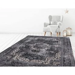 Home Decorators Collection Angora Anthracite 8 ft. x 10 ft. Medallion Area Rug -Home Decorators Soldes anthracite home decorators collection area rugs 27337 77 1000