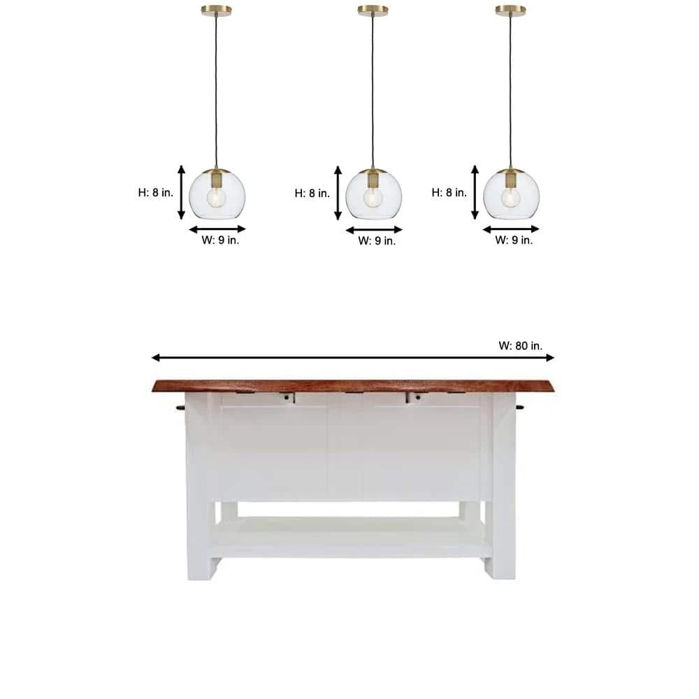 Home Decorators Collection 1-Light Antique Brass and Glass Mini-Pendant 7 Home Decorators Collection 1-Light Antique Brass and Glass Mini-Pendant - Image 5