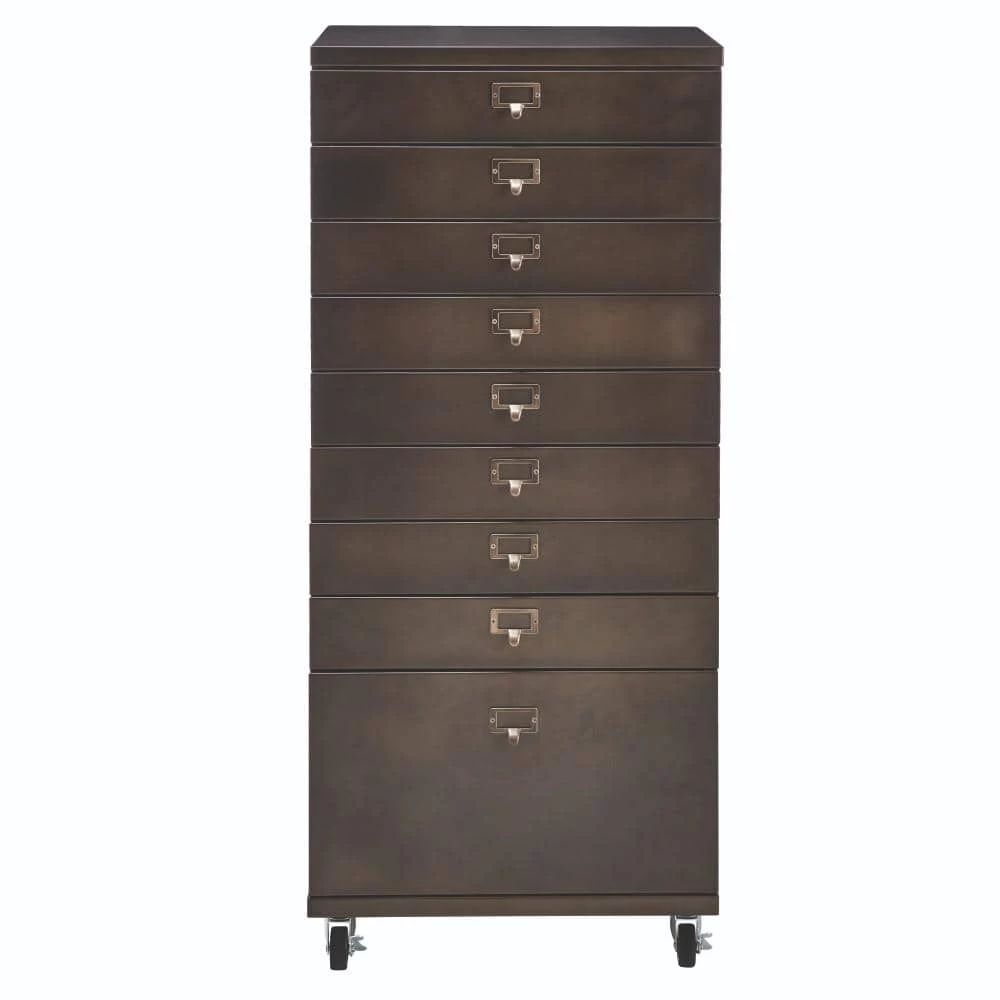 Home Decorators Collection Becker 9-Drawer Antique Bronze Metal Storage Cart 2 Home Decorators Collection Becker 9-Drawer Antique Bronze Metal Storage Cart