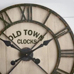 Home Decorators Collection Rustic Black Metal and Natural Shiplap Decorative Wall Clock (23 in.) -Home Decorators Soldes antique home decorators collection wall clocks 20bc103b2e a0 1000