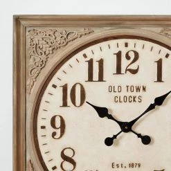 Home Decorators Collection Large Square Wall Clock with Antiqued Wooden Frame (27 in.) -Home Decorators Soldes antique home decorators collection wall clocks 99bc100c5a a0 1000