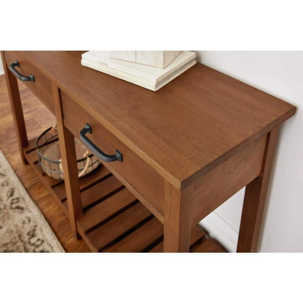 Home Decorators Collection Danforth 48 in. Antique Patina Standard Rectangle Wood Console Table with Drawers 7 Home Decorators Collection Danforth 48 in. Antique Patina Standard Rectangle Wood Console Table with Drawers - Image 5