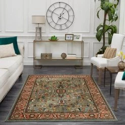 Home Decorators Collection Mariah Aquamarine 5 ft. x 7 ft. Floral Area Rug -Home Decorators Soldes aquamarine home decorators collection area rugs 635602 e1 1000