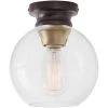 Home Decorators Collection Evelyn 8 in. 1-Light Modern Industrial Bronze Flush Mount Ceiling Light with Clear Glass Shade -Home Decorators Soldes artisan bronze home decorators collection flush mount lights hb1078 313 64 1000