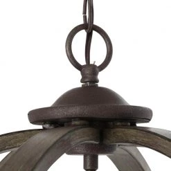 Home Decorators Collection Keowee 24-1/4 in. 6-Light Artisan Iron Farmhouse Orb Chandelier with Coastal Antique White Wood Accents -Home Decorators Soldes artisan iron elm wood home decorators collection chandeliers 1004hdcaidi 66 1000