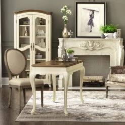 Home Decorators Collection Provence Ivory Writing Desk with Ash Brown Top 54 in. -Home Decorators Soldes ash brown home decorators collection writing desks md pv 006 40 1000