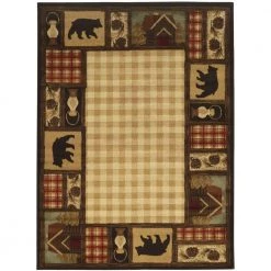 Home Decorators Collection Mountain Top Beige 8 ft. x 10 ft. Cabin Area Rug