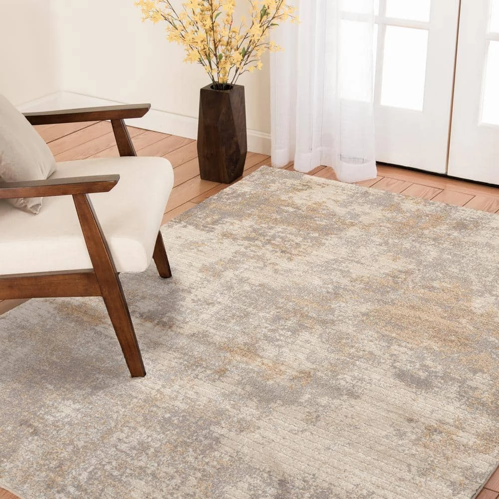 Home Decorators Collection Medina Beige 8 ft. x 10 ft. Abstract Area Rug 4 Home Decorators Collection Medina Beige 8 ft. x 10 ft. Abstract Area Rug - Image 2