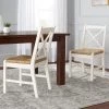 Home Decorators Collection Dorsey Ivory Wood Dining Chair with Cross Back and Rush Seat (Set of 2) (17.72 in. W x 35.43 in. H) -Home Decorators Soldes beige ivory home decorators collection dining chairs ch1902032 nivy 64 1000