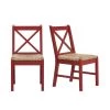 Home Decorators Collection Dorsey Mason Red Wood Dining Chair with Cross Back and Rush Seat (Set of 2) (17.72 in. W x 35.43 in. H) -Home Decorators Soldes beige mason red home decorators collection dining chairs ch1902032 nmas 64 1000