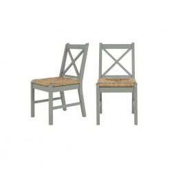 Home Decorators Collection Dorsey Willow Green Wood Dining Chair with Cross Back and Rush Seat (Set of 2) (17.72 in. W x 35.43 in. H) -Home Decorators Soldes beige willow green home decorators collection dining chairs ch1902032 nwil 77 1000