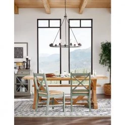 Home Decorators Collection Dorsey Willow Green Wood Dining Chair with Cross Back and Rush Seat (Set of 2) (17.72 in. W x 35.43 in. H) -Home Decorators Soldes beige willow green home decorators collection dining chairs ch1902032 nwil c3 1000