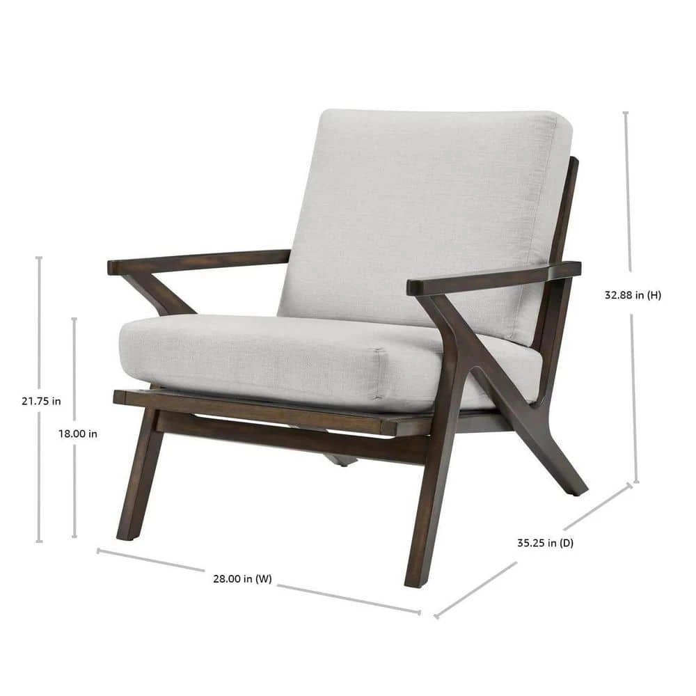 Home Decorators Collection Modern Wood Frame Upholstered Accent Chair in Biscuit (28" W) 4 Home Decorators Collection Modern Wood Frame Upholstered Accent Chair in Biscuit (28" W) - Image 2