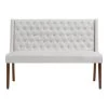 Home Decorators Collection Classic Upholstered Dining Accent Bench with Button Tufted Back and Walnut Accents (53" W) 1 Home Decorators Collection Classic Upholstered Dining Accent Bench with Button Tufted Back and Walnut Accents (53" W) -Home Decorators Soldes biscuit home decorators collection bedroom benches 53 64 1000