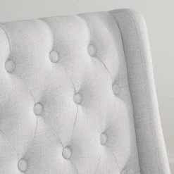 Home Decorators Collection Classic Upholstered Dining Accent Bench with Button Tufted Back and Walnut Accents (53" W) -Home Decorators Soldes biscuit home decorators collection bedroom benches 53 a0 1000