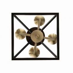 Home Decorators Collection Weyburn 16.5 in. 4-Light Black and Gold Lantern Farmhouse Semi-Flush Mount Kitchen Ceiling Light Fixture -Home Decorators Soldes black and gold home decorators collection flush mount lights c5596 bk gd 1f 1000