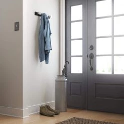 Home Decorators Collection 18 in. L Black and Nickel Industrial Round Knob Hook Rail -Home Decorators Soldes black and nickel home decorators collection hooks r44446h bwn u a0 1000