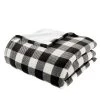 Home Decorators Collection Plush Black Buffalo Check Sherpa Throw Blanket -Home Decorators Soldes black buffalo home decorators collection throw blankets st50×70pbbc 64 1000