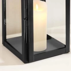 Home Decorators Collection Modern Black Metal Lantern Candle Holder - Hanging or Tabletop (Set of 2) -Home Decorators Soldes black home decorators collection candle holders dc14 9465ab a0 1000