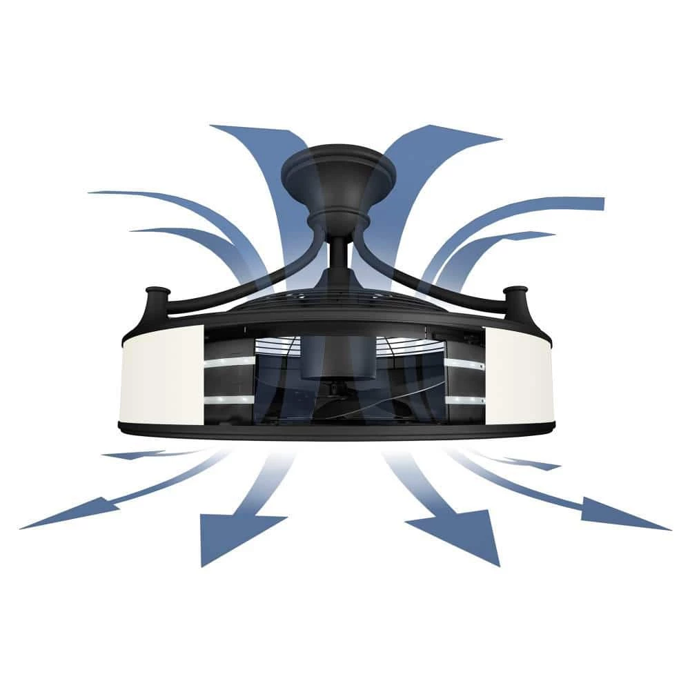 Home Decorators Collection Windara 22 in. LED Indoor/Covered Outdoor Black Ceiling Fan with Light Kit and Remote Control 9 Home Decorators Collection Windara 22 in. LED Indoor/Covered Outdoor Black Ceiling Fan with Light Kit and Remote Control - Image 7