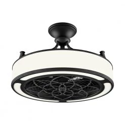 Home Decorators Collection Windara 22 in. LED Indoor/Covered Outdoor Black Ceiling Fan with Light Kit and Remote Control 20 Home Decorators Collection Windara 22 in. LED Indoor/Covered Outdoor Black Ceiling Fan with Light Kit and Remote Control -Home Decorators Soldes black home decorators collection ceiling fans with lights sfl 550l3 c3 1000