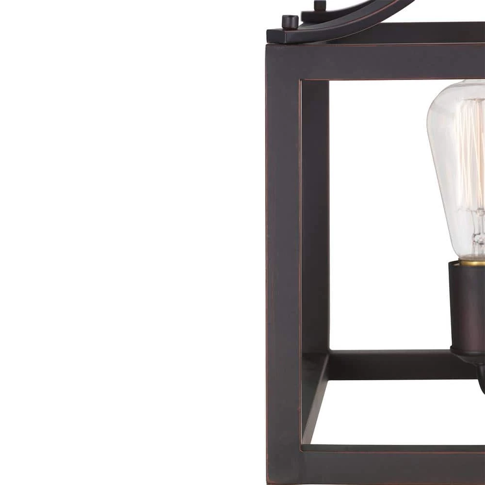 Home Decorators Collection Boswell Quarter 14 in. 3-Light Distressed Black Farmhouse Square Pendant Light 9 Home Decorators Collection Boswell Quarter 14 in. 3-Light Distressed Black Farmhouse Square Pendant Light - Image 7