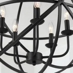 Home Decorators Collection Sarolta Sands 5-Light Black Orb Chandelier for Dining Room -Home Decorators Soldes black home decorators collection chandeliers kb 55607 1d 1000