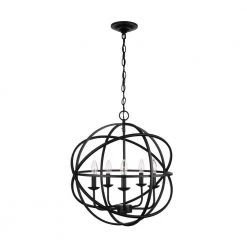 Home Decorators Collection Sarolta Sands 5-Light Black Orb Chandelier for Dining Room -Home Decorators Soldes black home decorators collection chandeliers kb 55607 76 1000