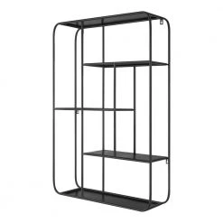 Home Decorators Collection Industrial Black Metal Wall Shelf (23 in. W x 33 in. H)