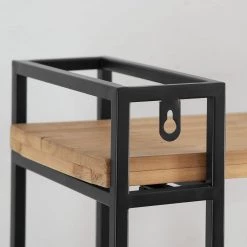 Home Decorators Collection 30 in. H x 24 in. W x 8 in. D Wood and Black Metal Wall-Mount Bookshelf -Home Decorators Soldes black home decorators collection decorative shelving yx9z1006 bs a0 1000