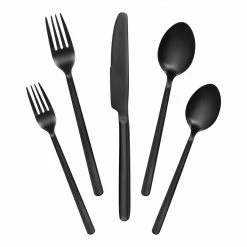 Home Decorators Collection Brenner 20-Piece Matte Black Finished Stainless Steel Flatware Set (Service for 4)