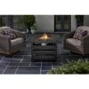 Home Decorators Collection Summerfield Black 39.5 in. x 25 in. Square Steel Black Marble-Look Tile Top LP Gas Fire Pit -Home Decorators Soldes black home decorators collection gas fire pits 2364fp 2 64 1000