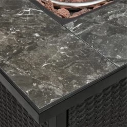 Home Decorators Collection Tucson 30 in. Square x 25.5 in. Steel Black Marble Tile Top LP Gas Fire Pit -Home Decorators Soldes black home decorators collection gas fire pits 2479fp 2 1f 1000