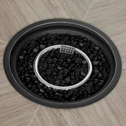 Home Decorators Collection Kendrick 35.04 in. x 25.20 in. Steel Round Propane Gas Firepit -Home Decorators Soldes black home decorators collection gas fire pits fhts80284 4f 1000