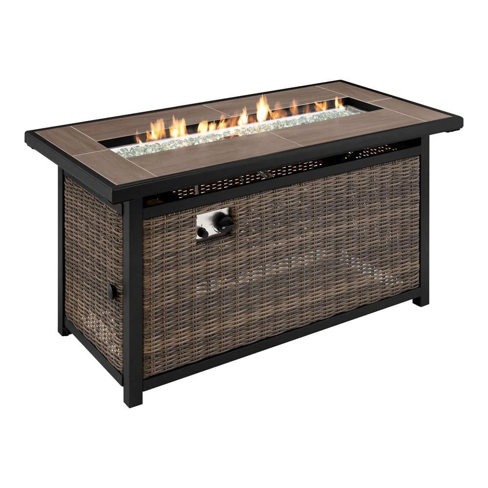 Home Decorators Collection Corden 44.9 in. Outdoor Steel Propane Black Gas Fire Pit Table 5 Home Decorators Collection Corden 44.9 in. Outdoor Steel Propane Black Gas Fire Pit Table - Image 3