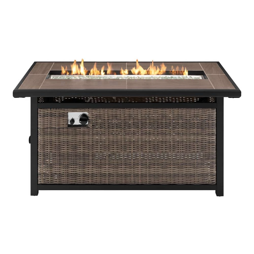 Home Decorators Collection Corden 44.9 in. Outdoor Steel Propane Black Gas Fire Pit Table 4 Home Decorators Collection Corden 44.9 in. Outdoor Steel Propane Black Gas Fire Pit Table - Image 2