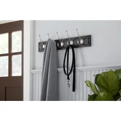 Home Decorators Collection 27 in. Black Rack with 5 Satin Nickel Hooks 11 Home Decorators Collection 27 in. Black Rack with 5 Satin Nickel Hooks -Home Decorators Soldes black home decorators collection hooks 63091 31 1000