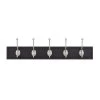 Home Decorators Collection 27 in. Black Rack with 5 Satin Nickel Hooks -Home Decorators Soldes black home decorators collection hooks 63091 64 1000