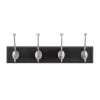 Home Decorators Collection 18 in. Black Snap Install Hook Rack with 4 Satin Nickel Pill Top Hooks 1 Home Decorators Collection 18 in. Black Snap Install Hook Rack with 4 Satin Nickel Pill Top Hooks -Home Decorators Soldes black home decorators collection hooks 63095 64 1000