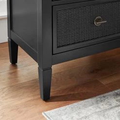 Home Decorators Collection Marsden Black 2-Drawer Cane Nightstand -Home Decorators Soldes black home decorators collection nightstands 13966 02 66 1000