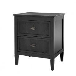 Home Decorators Collection Marsden Black 2-Drawer Cane Nightstand -Home Decorators Soldes black home decorators collection nightstands 13966 02 c3 1000