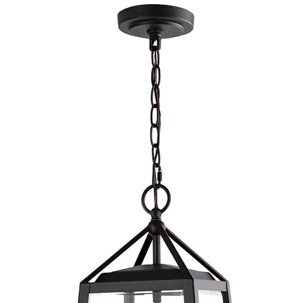 Home Decorators Collection Blakeley Transitional 2-Light Black Outdoor Pendant with Beveled Glass 8 Home Decorators Collection Blakeley Transitional 2-Light Black Outdoor Pendant with Beveled Glass - Image 6