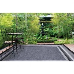 Home Decorators Collection Eternity Black 8 ft. x 10 ft. Indoor/Outdoor Area Rug -Home Decorators Soldes black home decorators collection outdoor rugs 19447 1f 1000