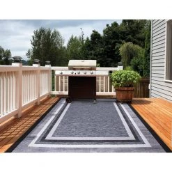 Home Decorators Collection Eternity Black 8 ft. x 10 ft. Indoor/Outdoor Area Rug -Home Decorators Soldes black home decorators collection outdoor rugs 19447 4f 1000